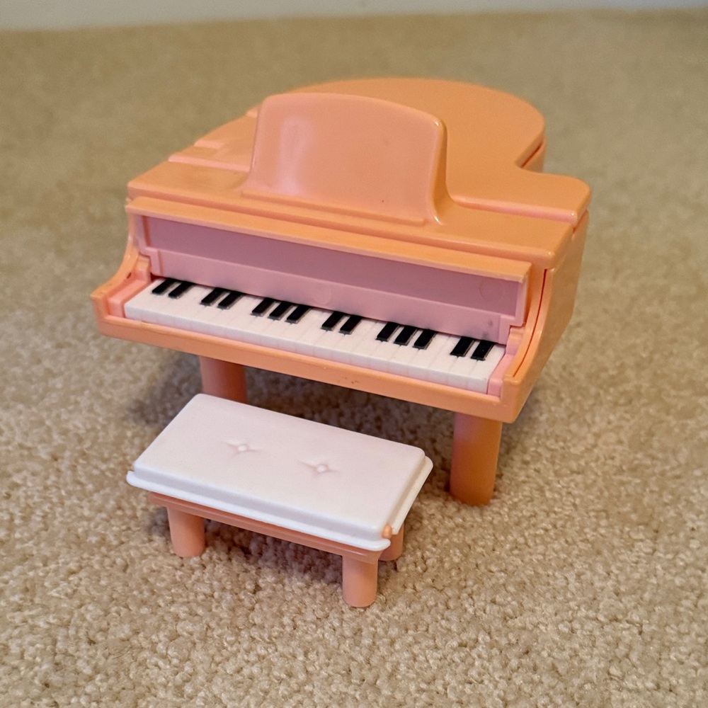 Playskool Vintage Pink and White Toy Piano Set